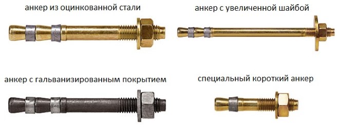 Разновидности двураспорных анкеров