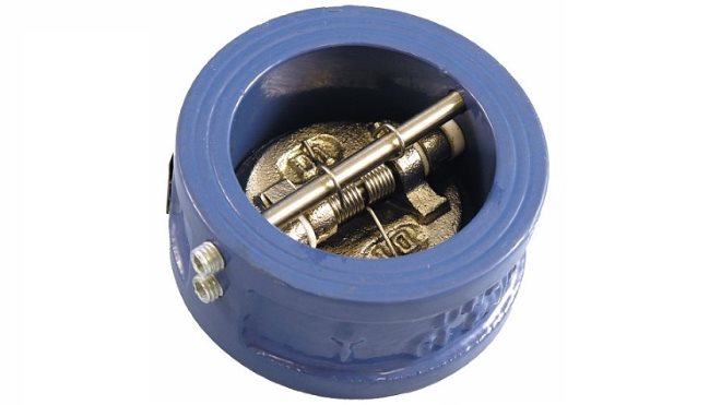 Типовая конструкция межфланцевых клапанов Tecofi: корпус- чугун EN-GJL-250, створки- ковкий чугун EN-GJS-100-15 или нержавеющая сталь