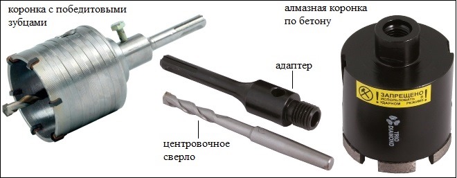 Коронки по бетону