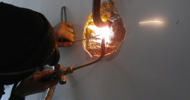 Газовая сварка трубы из нижнего положения